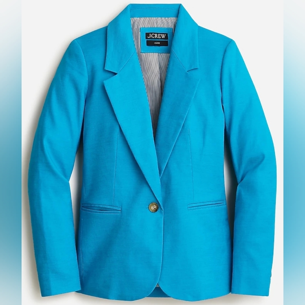 J. Crew Parke Blazer in Stretch Linen Blend - Size 4
